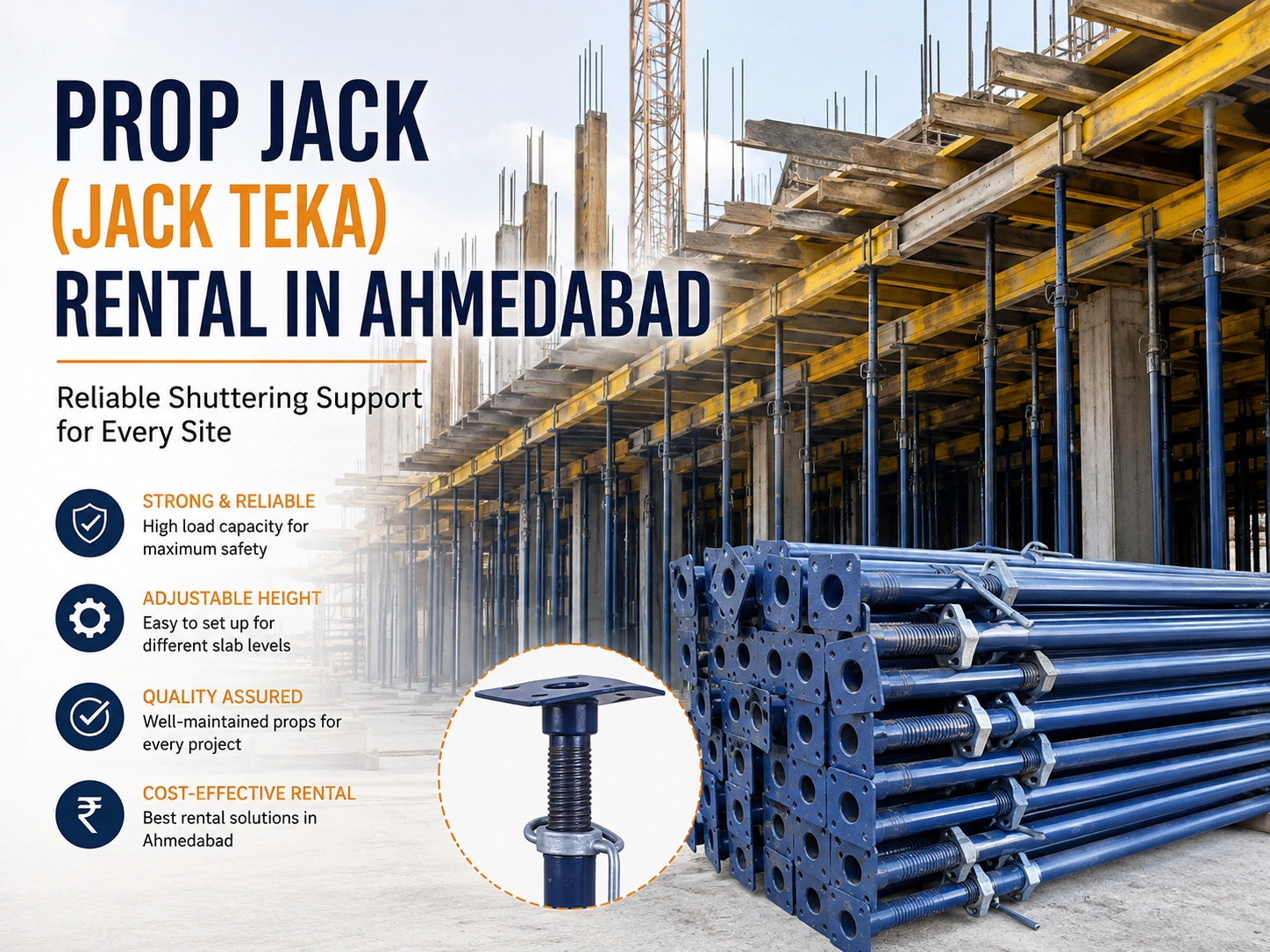 Prop Jack (Jack Teka) Rental in Ahmedabad — Reliable Shuttering Support for Every Site